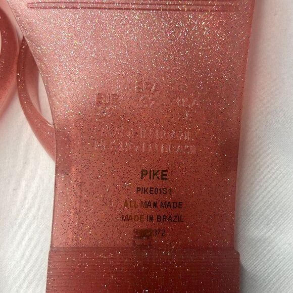 Steve Madden Women’s Pike Pink Glitter Jelly Flat Slide Sandals Size 8 - Picture 5 of 6